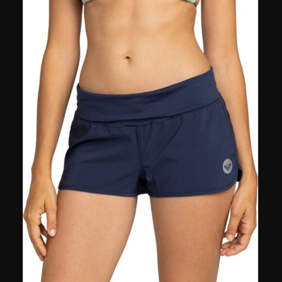 Roxy Pants - Roxy Women's Endless Summer Boardshort Shorts Foldover Waist Reflective $38